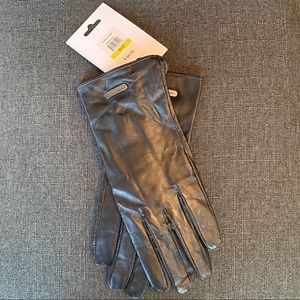 Calvin Klein Leather Tech Gloves Size M